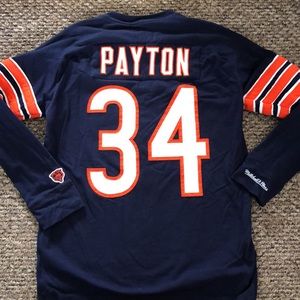 Chicago bears Walter Payton Mitchell & Ness Throwback long sleeve shirt, large